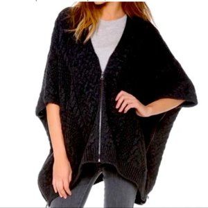 Last chance! VINCE super soft chunky cable knit poncho cardigan slate gray